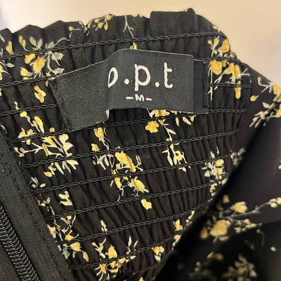 Anthropologie Black Floral Midi Dress - Picture 8 of 11